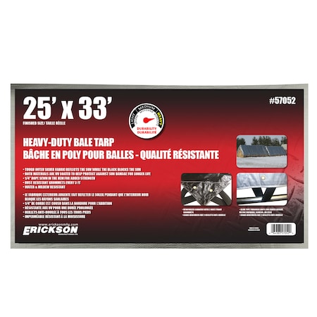 Erickson Tarp, 12 Mil, Silver/Black, Poylethelene Weave 57052